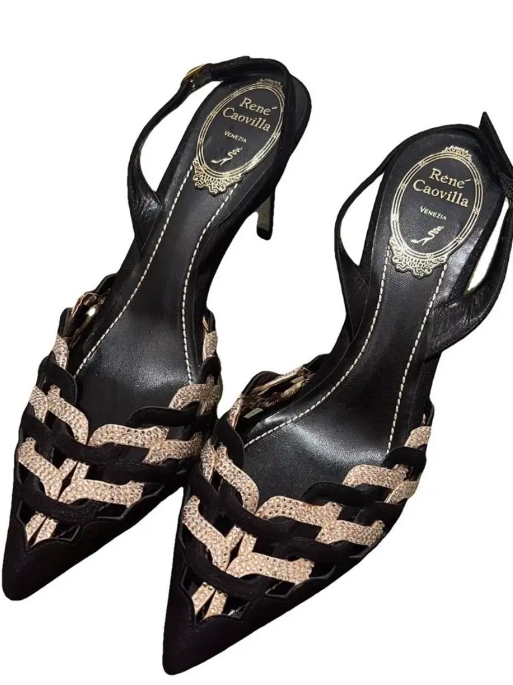 Rene Caovilla Sling Back Heels